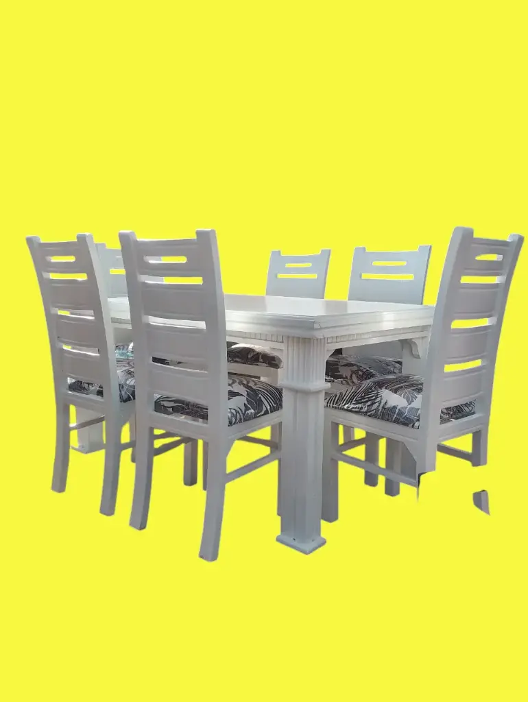 Dinning set  (6 seater, Natural mahogany colour)