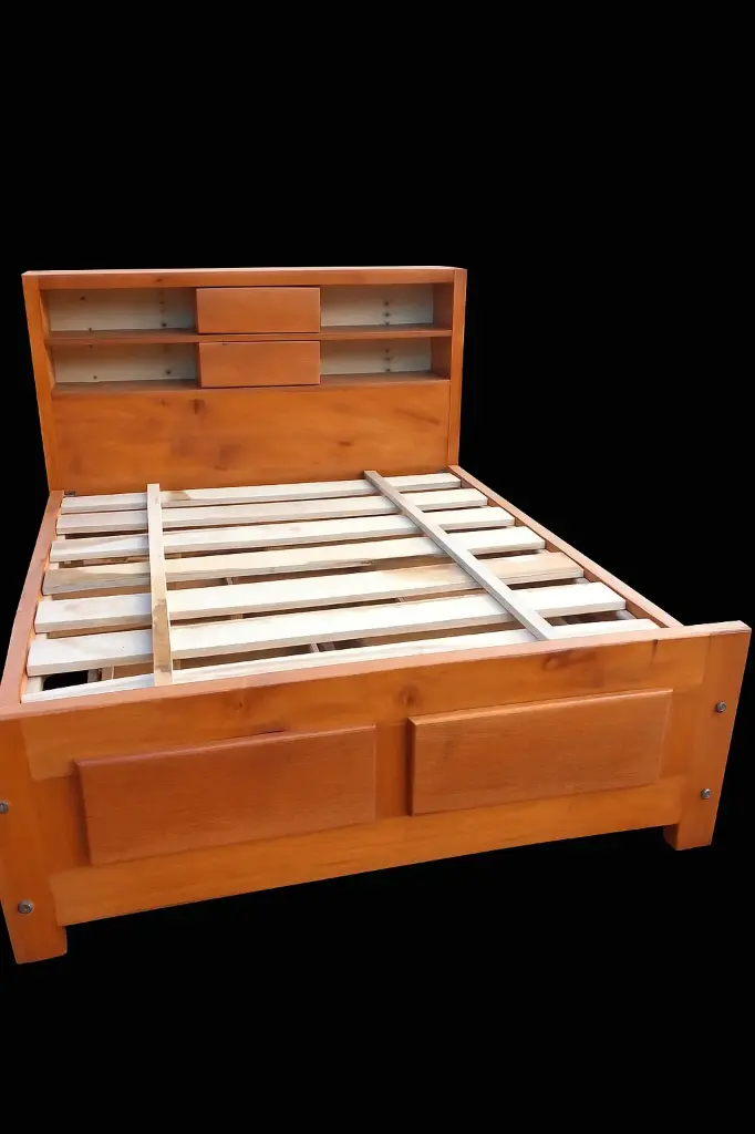king-size bed  (5×6, Natural mahogany colour)
