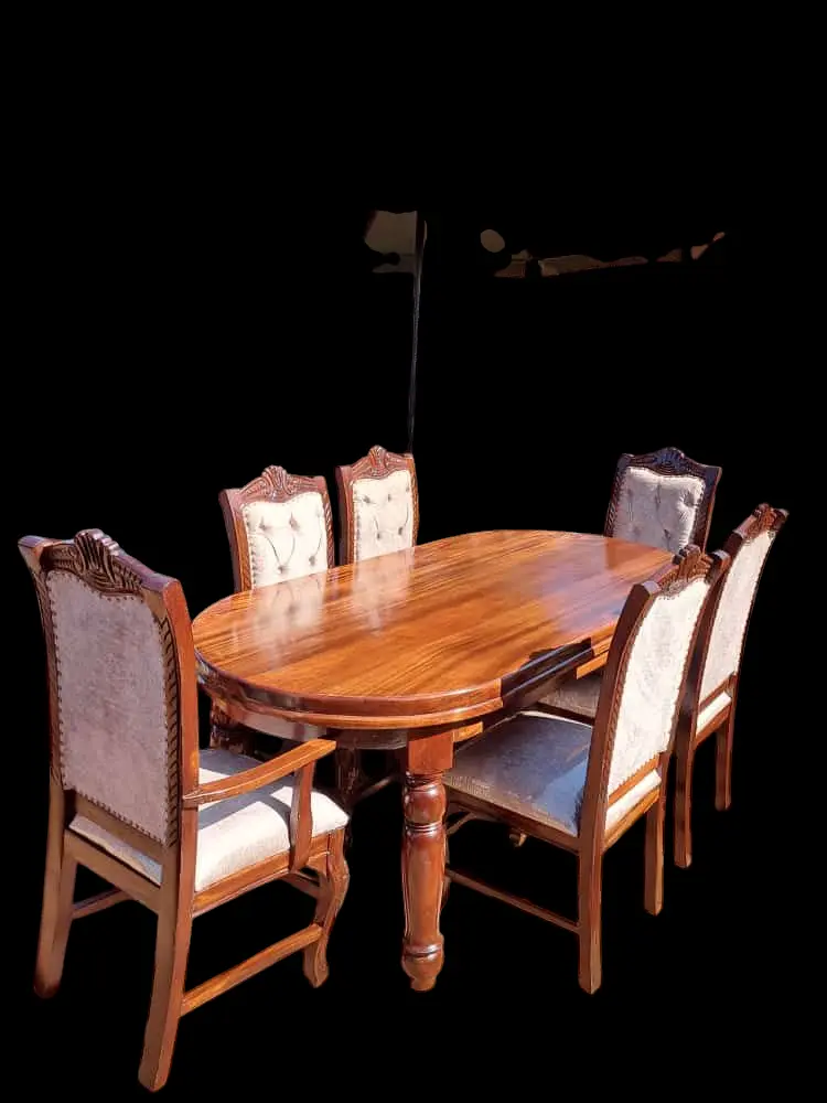 Dinning table  (6 seater, Natural mahogany colour)