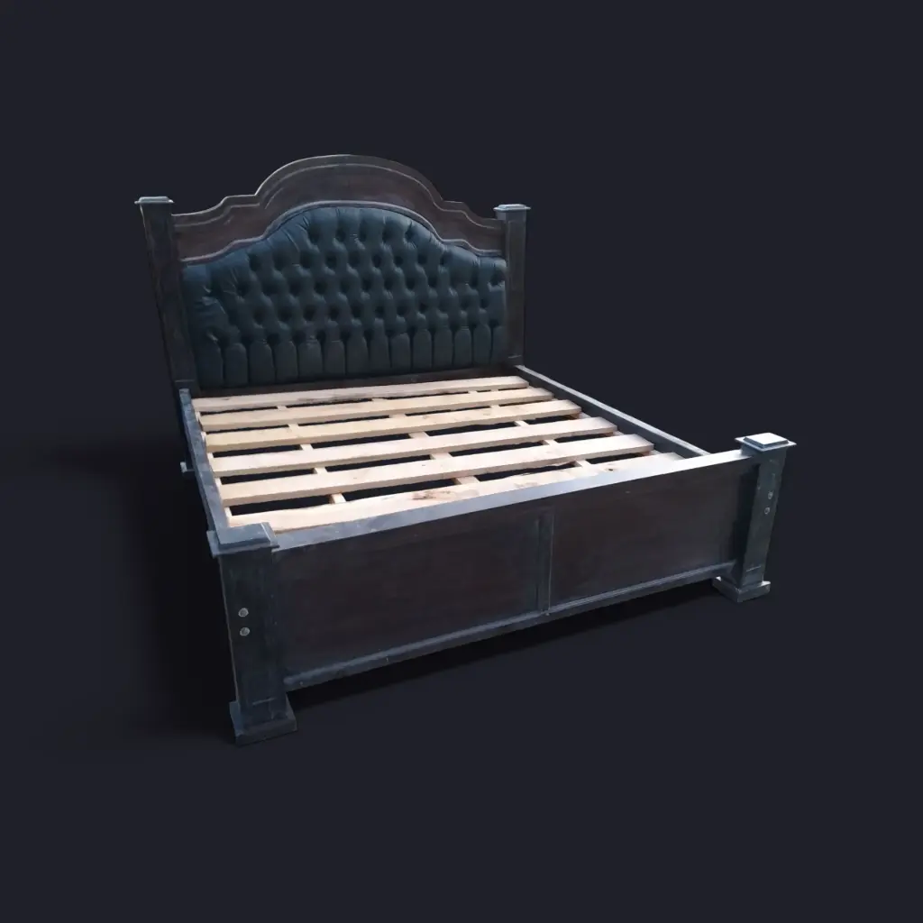 King-size bed (5×6, Natural mahogany colour)