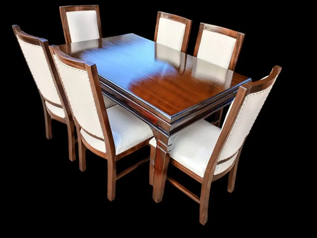 Dinning table  (6 seater, Natural mahogany colour)