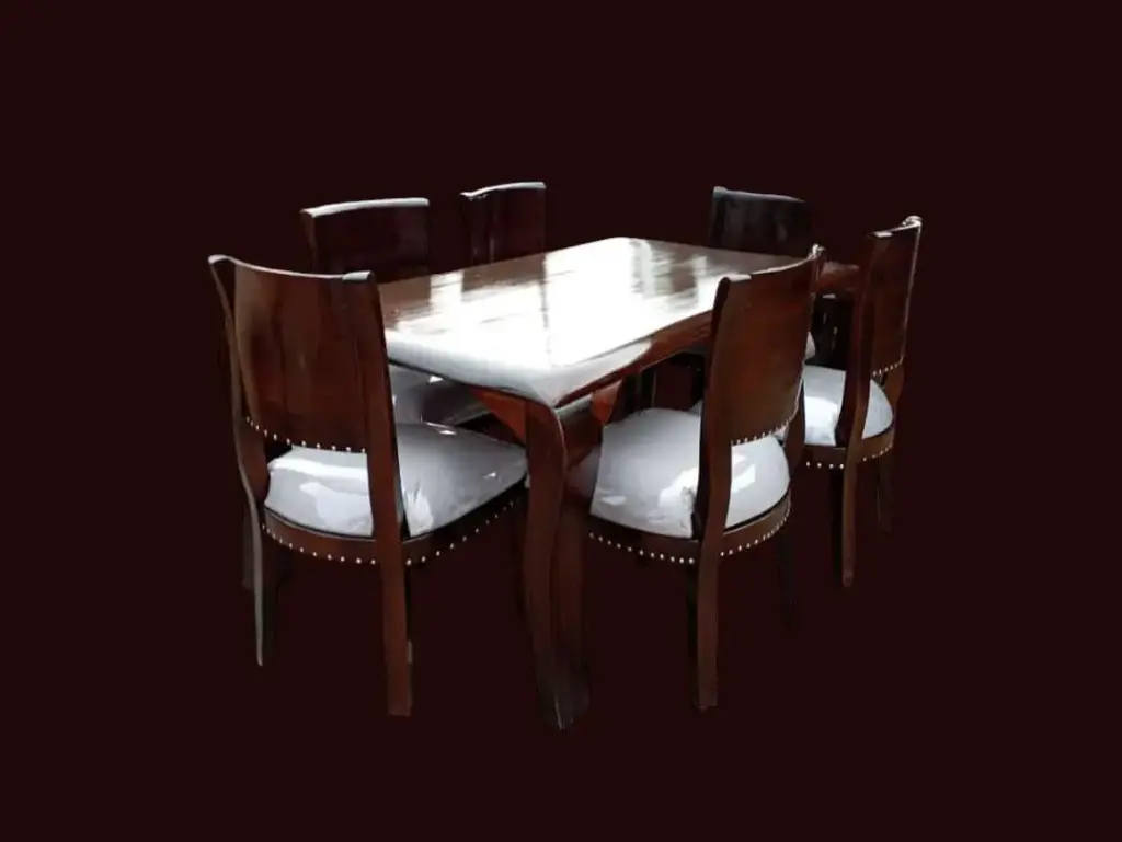Dinning table  (6 seater, Natural mahogany colour)