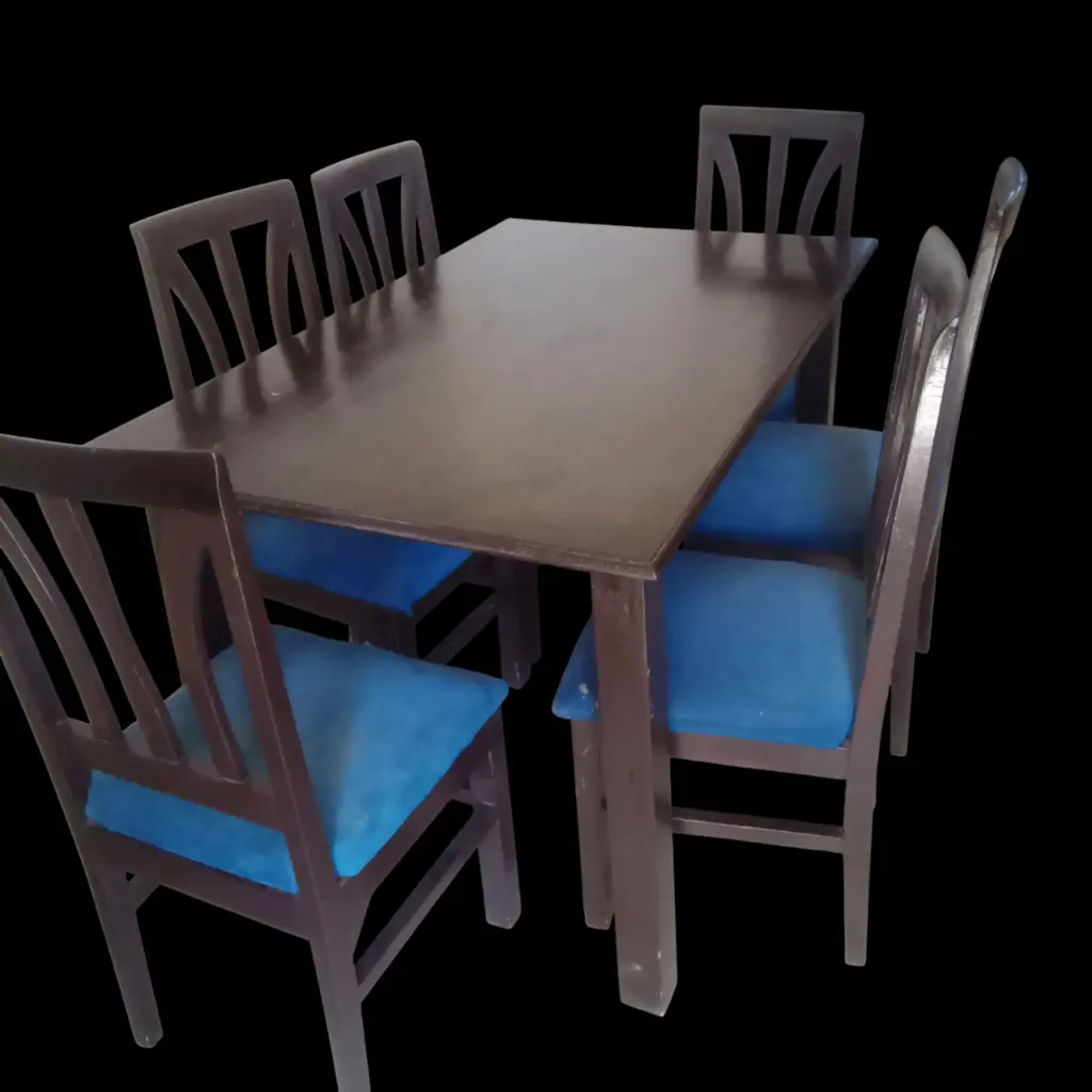 Dinning set  (6 seater, Natural mahogany colour)
