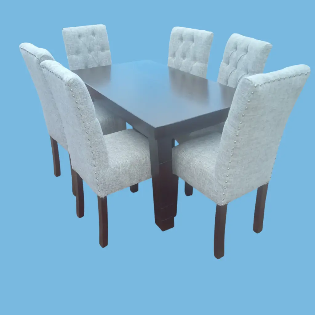 Dinning set  (6 seater, Natural mahogany colour)