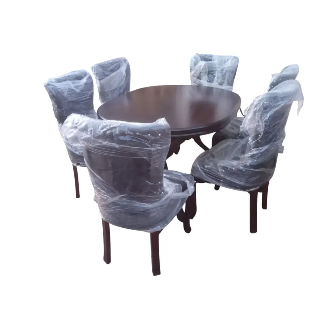 Dinning set  (6 seater, Natural mahogany colour)