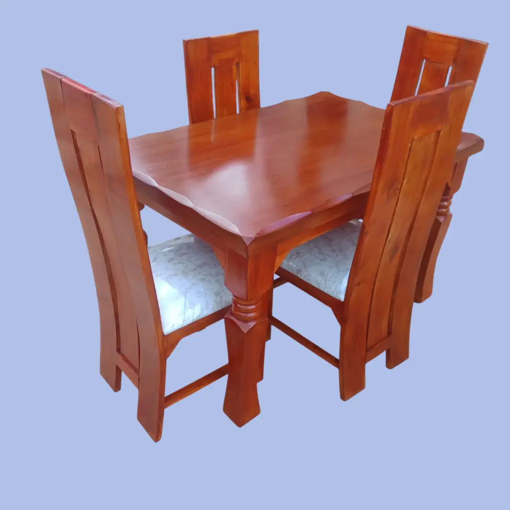 Dinning set  (4 seater, Natural mahogany colour)