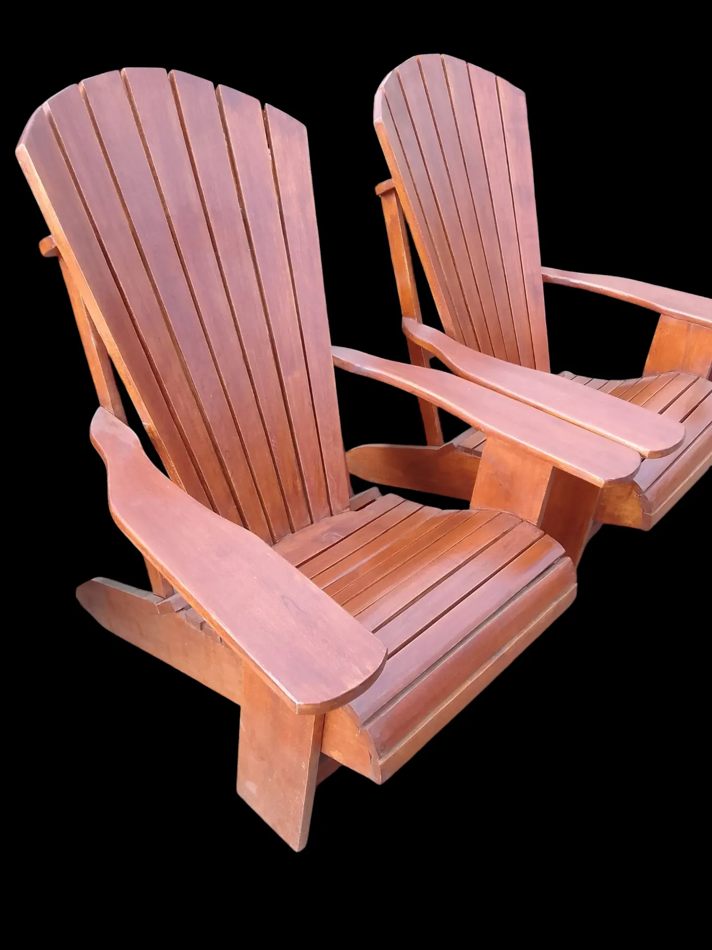 Outdoor chairs  (2 chairs, Natural mahogany colour)