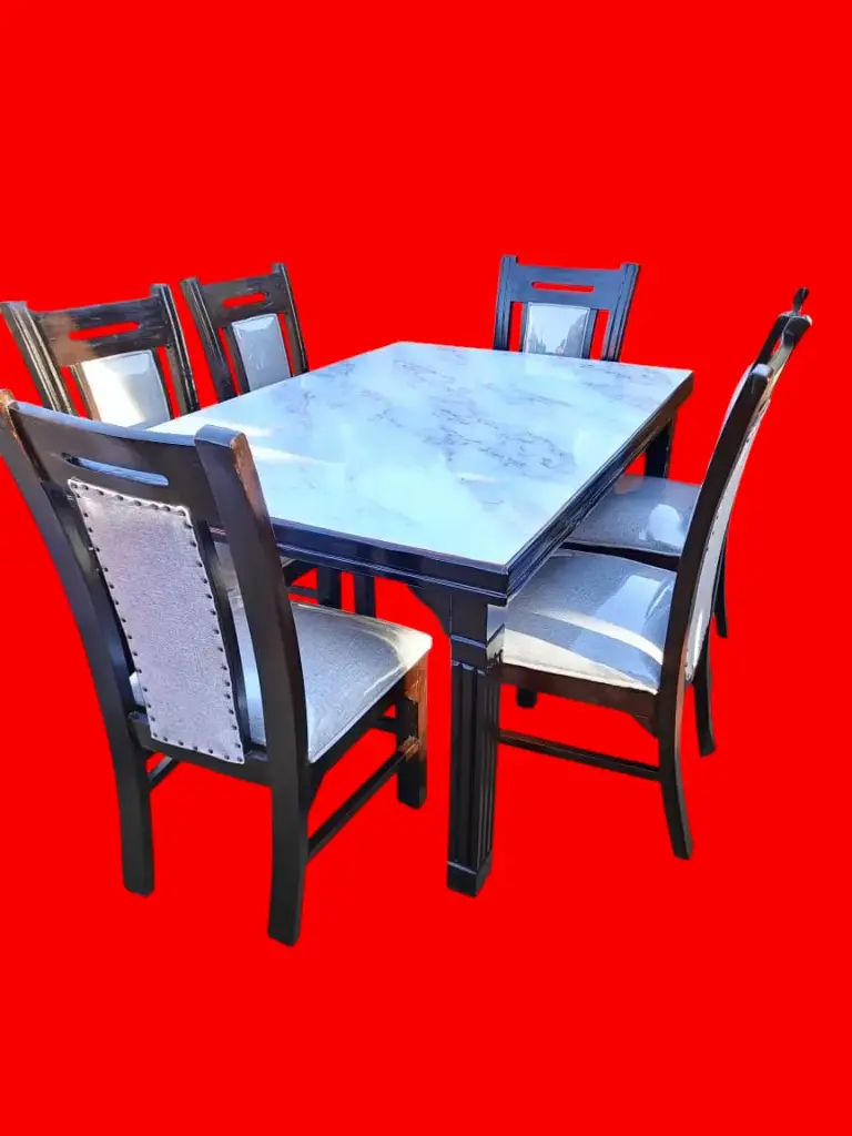 Dinning set  (8 seater, Natural mahogany colour)